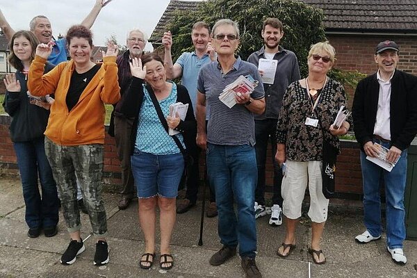 Local Lib Dem Team out meetin residents in Prettygate